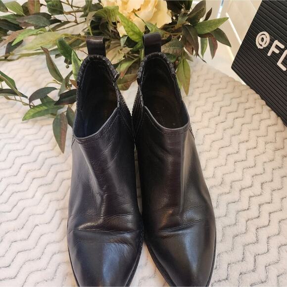 ALEXANDER WANG BLACK LEATHER KORI CUT OUT BLACK BOOTIE SIZE 40 (9.5) - Picture 3 of 10